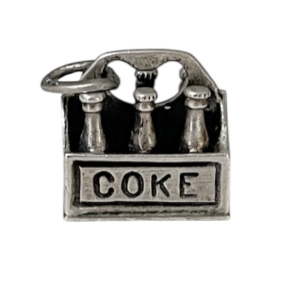 Vintage Beau Sterling Coca Cola six pack bottle pendant charm
